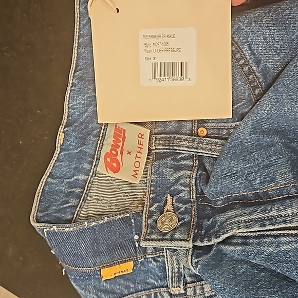 💕BOWIE x MOTHER💕 The Rambler Zip Ankle Jeans ~ Under Pressure 31 NWT - Picture 15 of 16